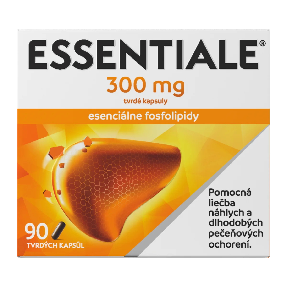 Essentiale® 300 mg 1×90 cps, liečba chorôb pečene