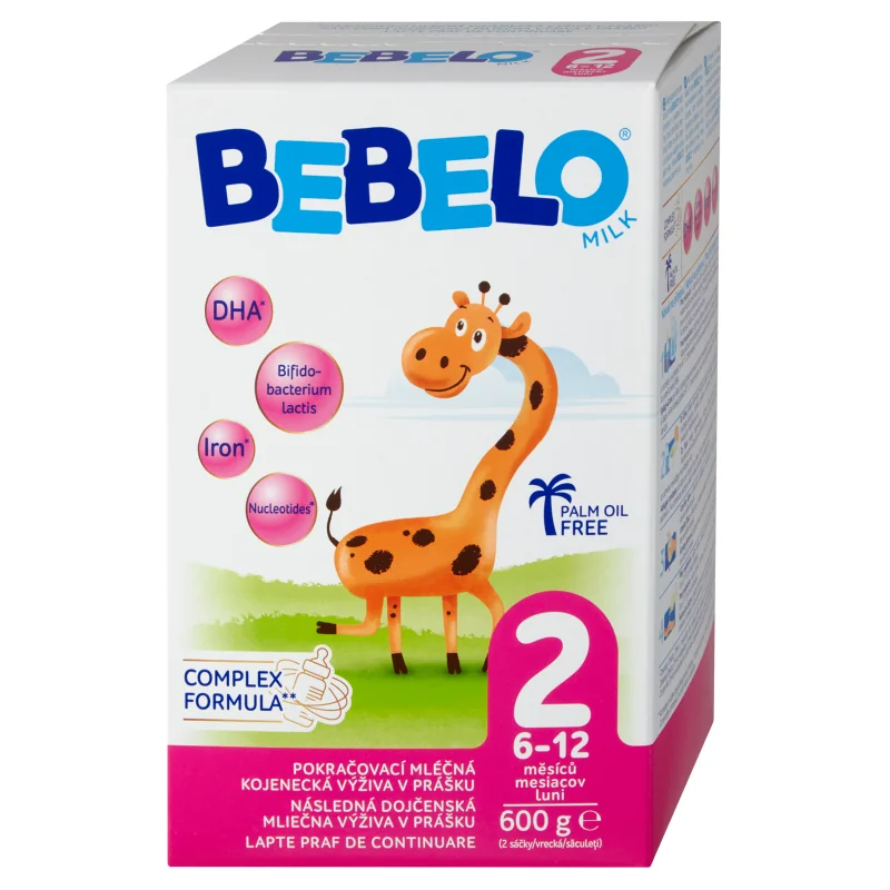 BEBELO MILK 2 1×600 g (2 vrecká 300 g), dojčenské mlieko