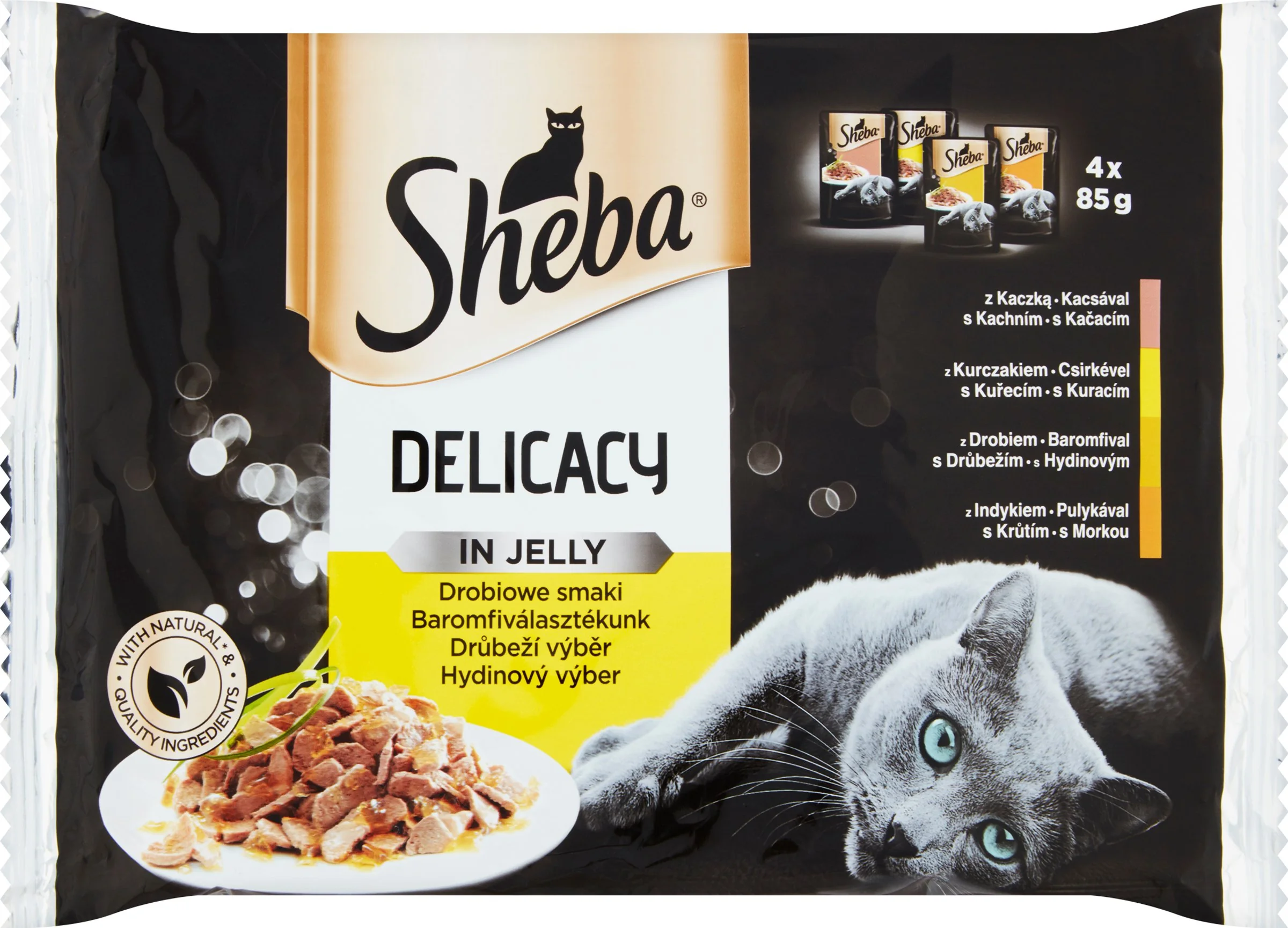 Sheba Kapsička Delic Hyd Menu Želé 4pack Delicato 4×85g