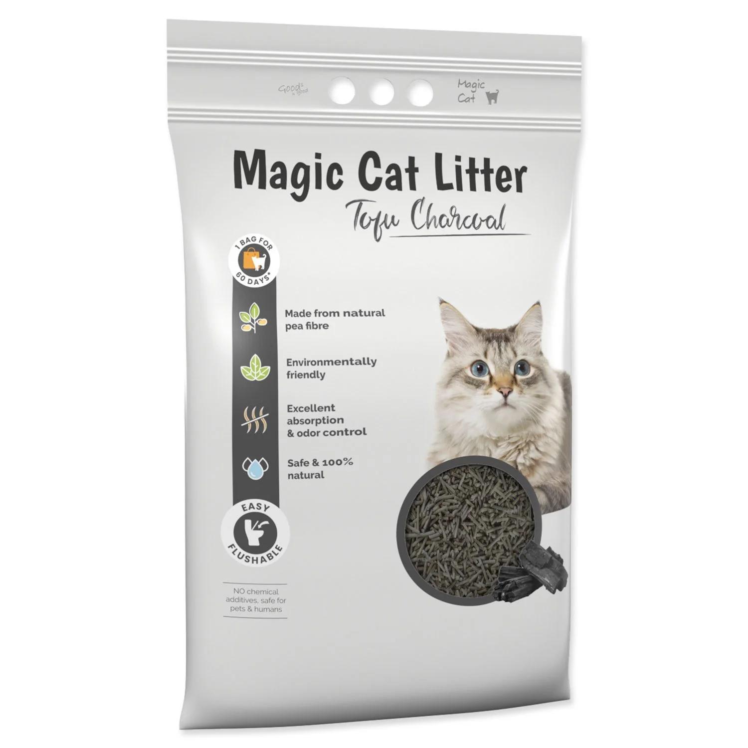 Stelivo Litter Tofu drevené uhlie 12l 12l
