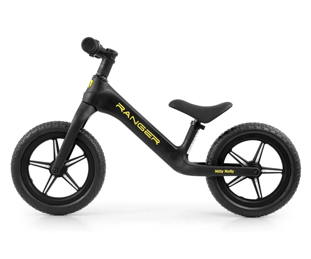 Detské odrážadlo/bicykel Ranger Flash svietiace disky - čierna