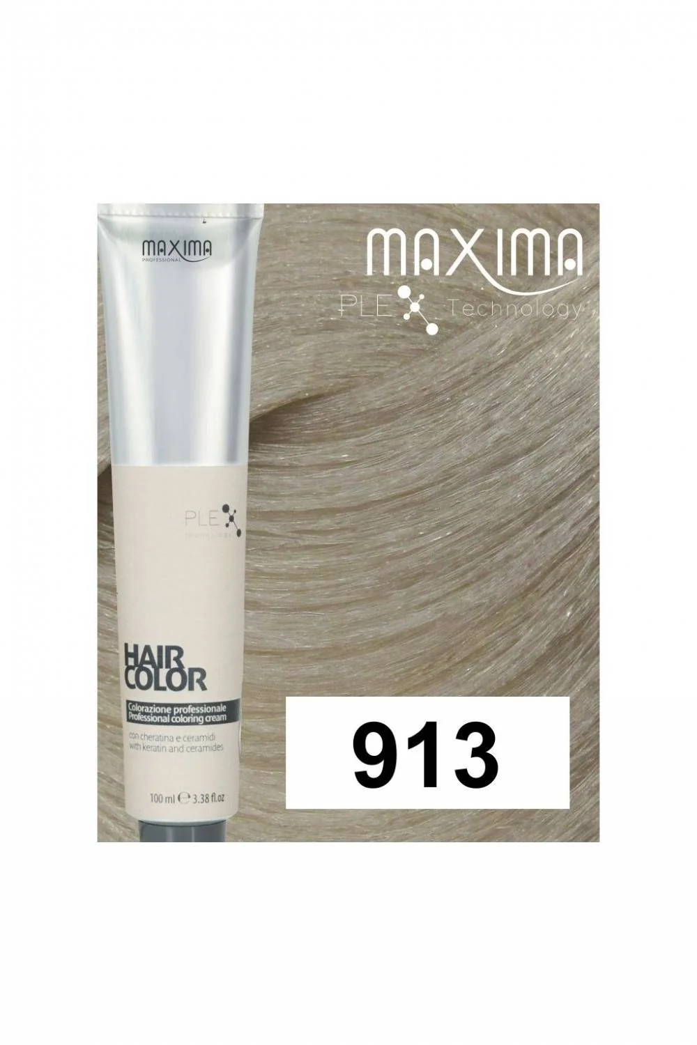 Maxima Professional Hair Color PLEX 913 - Super zosvetlenie - Super svetlo blond béžová