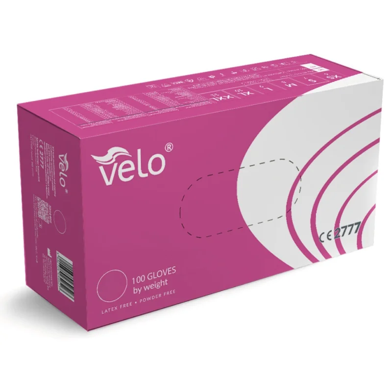VELO M Vinylové rukavice bezpudrové diagnostické, univerzálne, 100 ks.