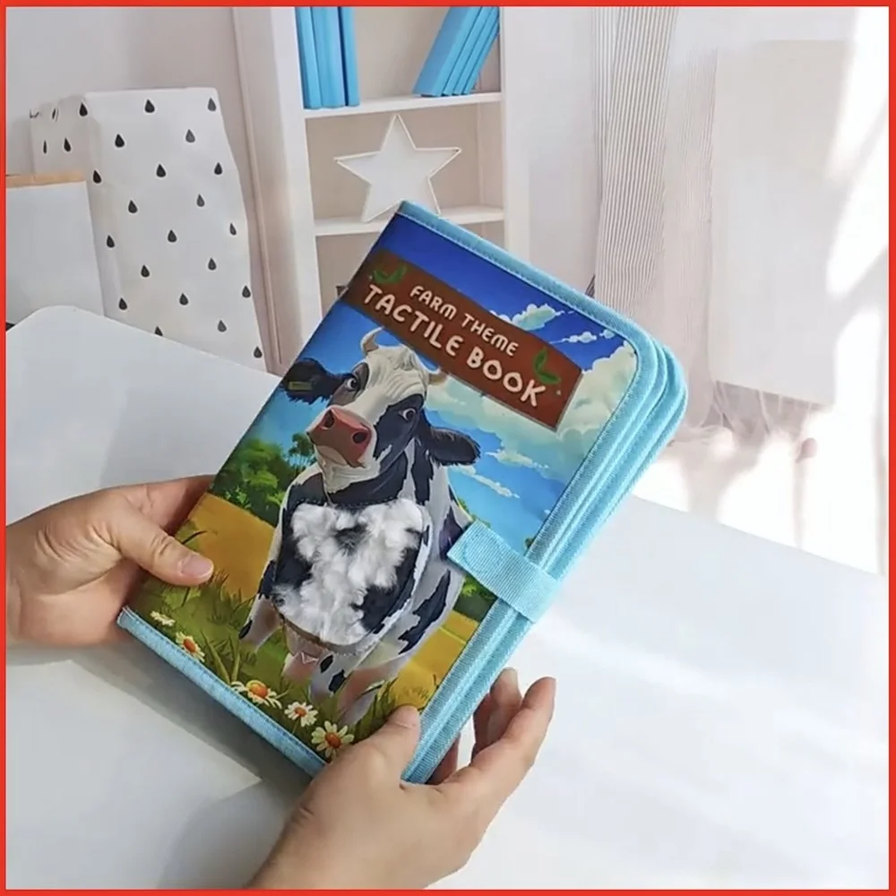 Livefy Farm senzorická knižka, modrá