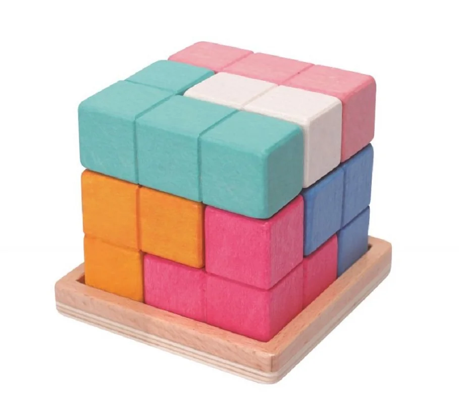 Drevená kocka TETRIS
