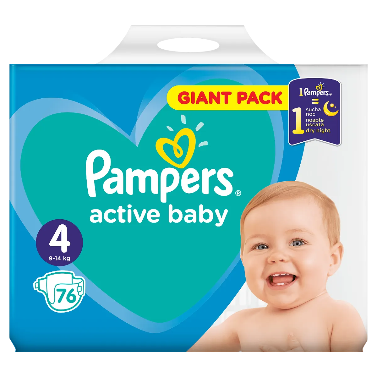 Pampers Active Baby GP 4 MAXI 8-14KG 76KS