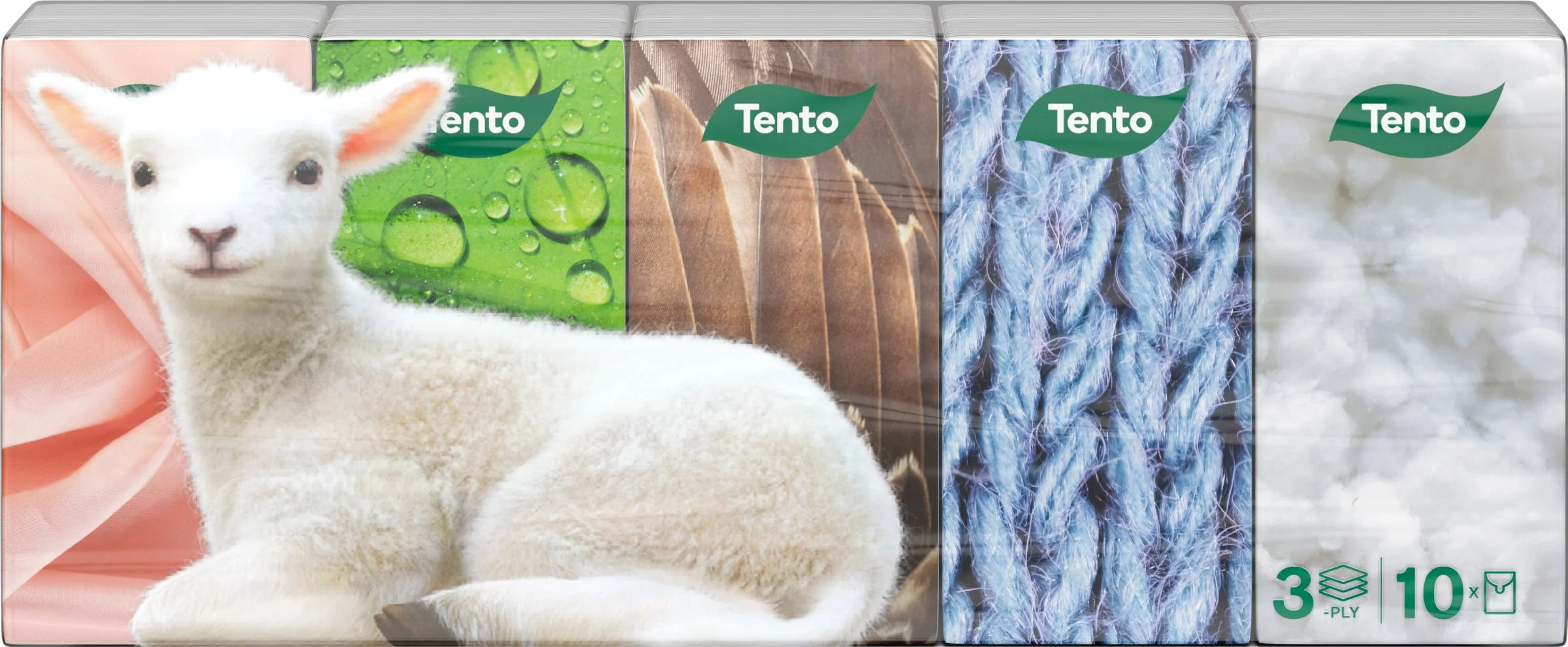 TENTO HYG.VR. 3VR [[ NATURAL ]] SOFT 10X10KS 10×10 ks, hygienické vreckovky