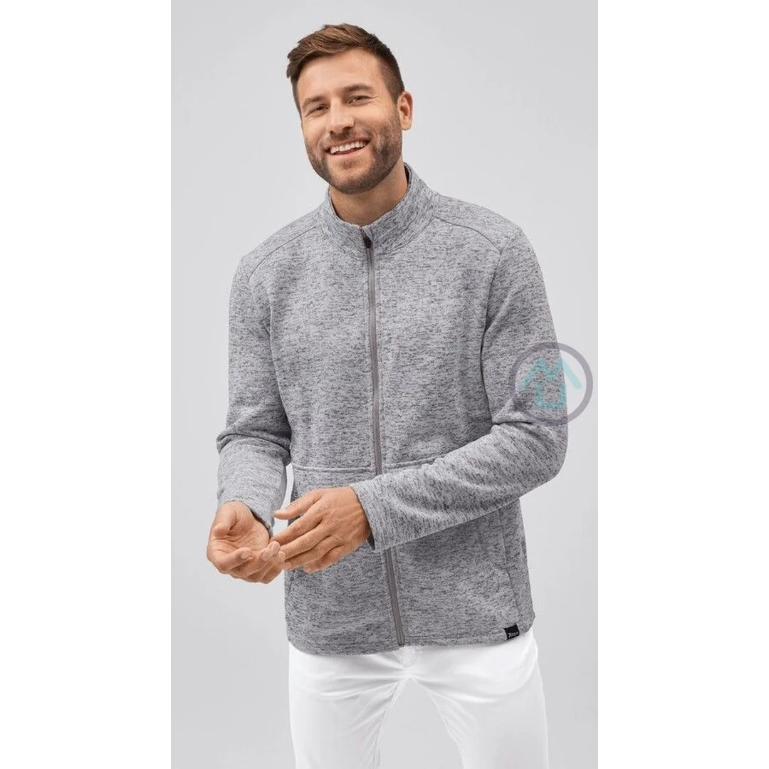 Pletená fleecová mikina WARM - šedá XL