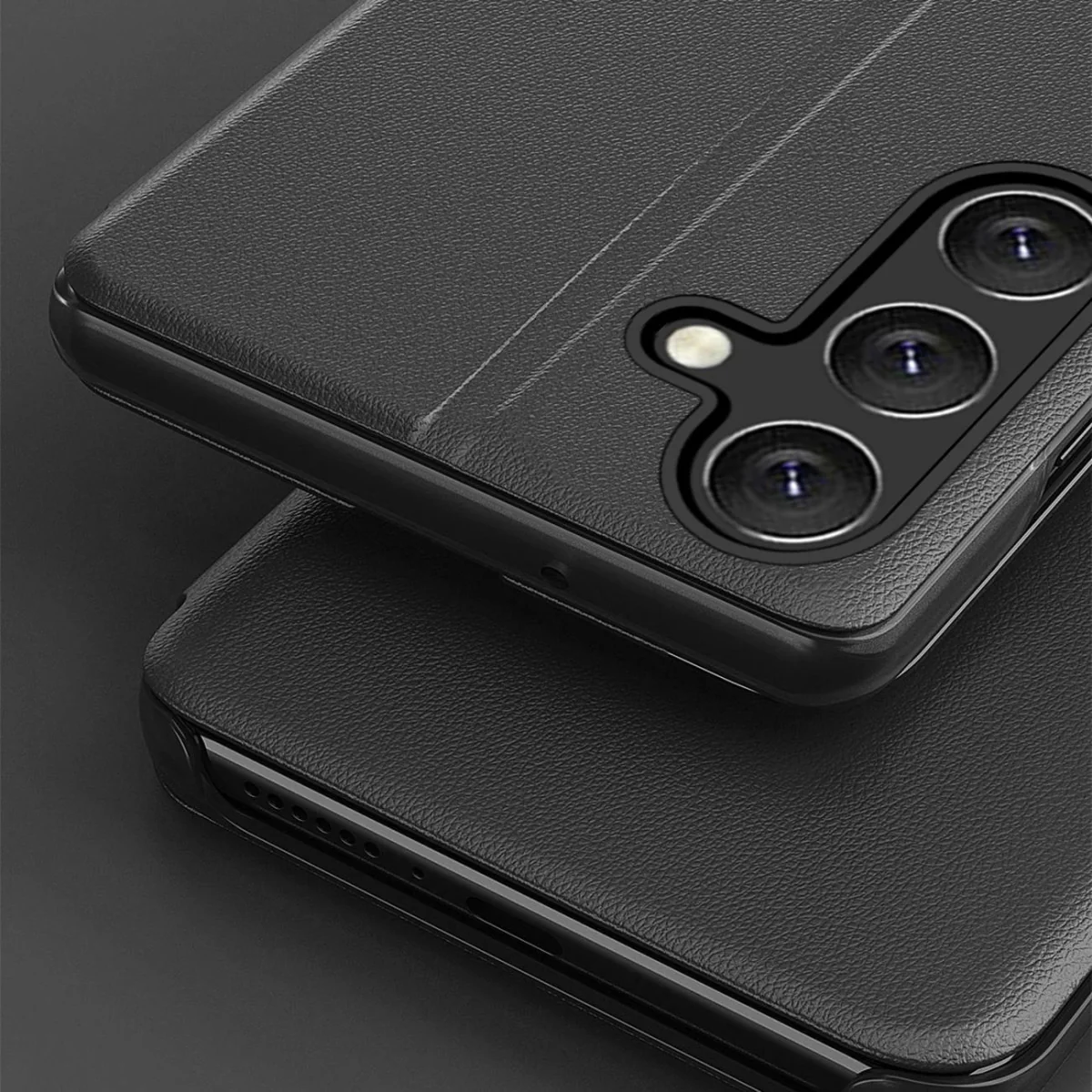 MG Eco Leather View knižkové puzdro na Samsung Galaxy A56, fialové