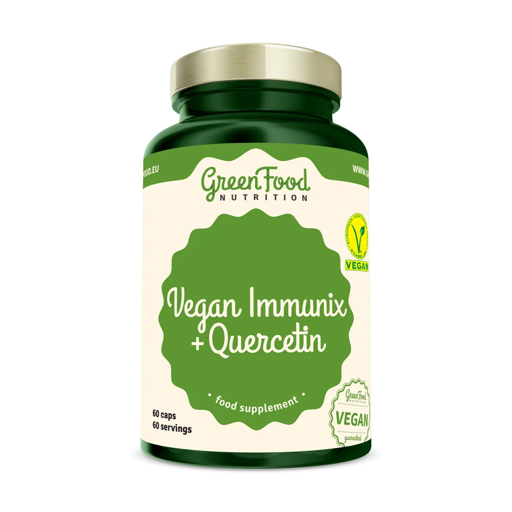 GreenFood Nutrition Vegan Immunix+Quercetin 60cps 1×60 cps, výživový doplnok