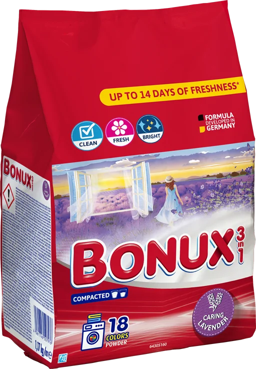 Bonux prášok 1170g/18PD Lavender Color 1×1170 g, prací prášok