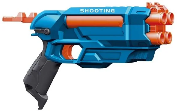 Alltoys blaster turbo + 6 ks nábojov 1×1 ks, blaster