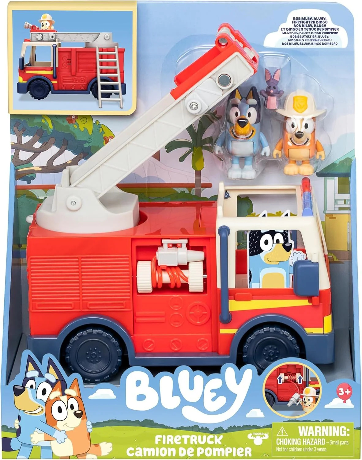BLUEY Bingo'S Fire Truck, Hasičské auto - set figúrok s príslušenstvom