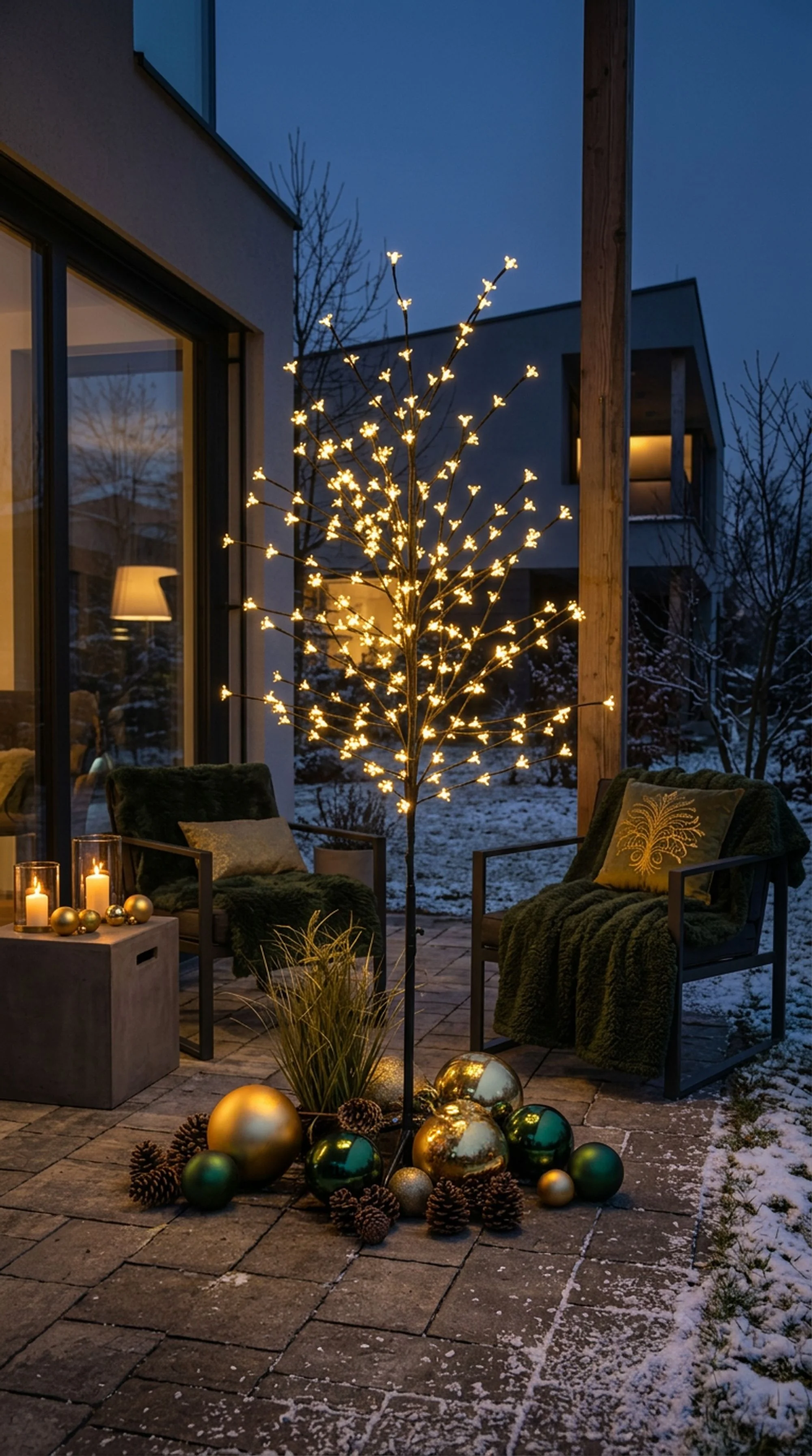 MagicHome LED strom Cherry Tree, 1 ks 192 LED teplá biela, stále svetlo, 230 V/50 Hz, IP44, exteriér, 1,80 m