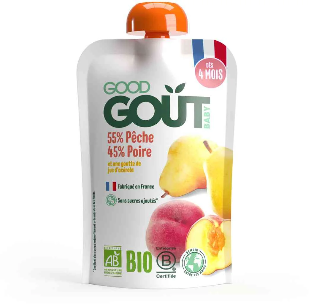 Good Gout Broskyňa s hruškou 1×120 g, kapsa broskyňa s hruškou