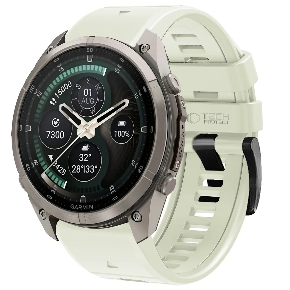 Tech-Protect Silicone remienok Garmin QuickFit 22mm, stone grey