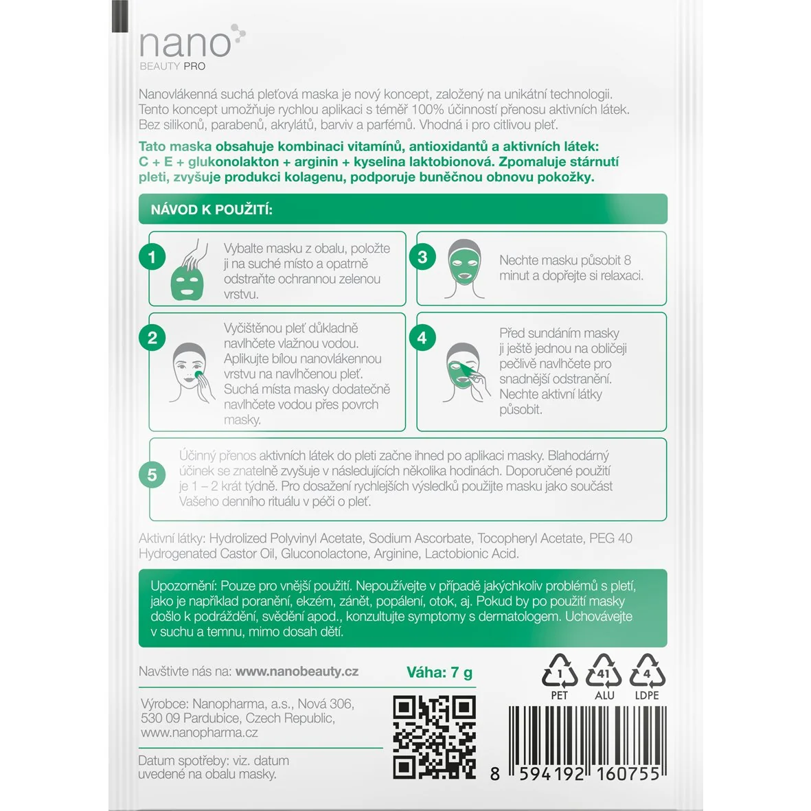 Výhodná sada Anti-aging nanovláknových masiek