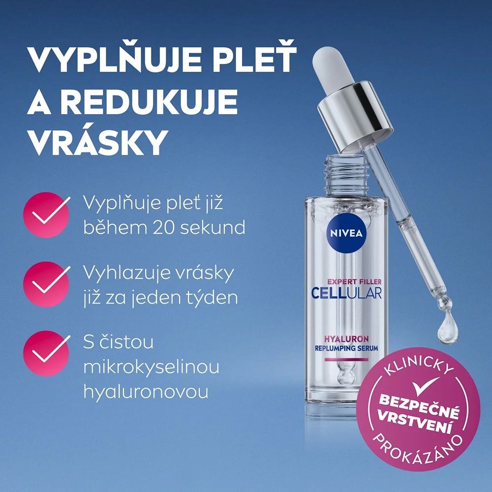 NIVEA Vyplňujúci hyaluronové sérum Cellular Expert Filler 30 ml