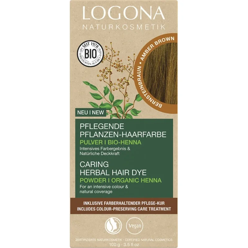Logona Prášková farba na vlasy AMBER BROWN