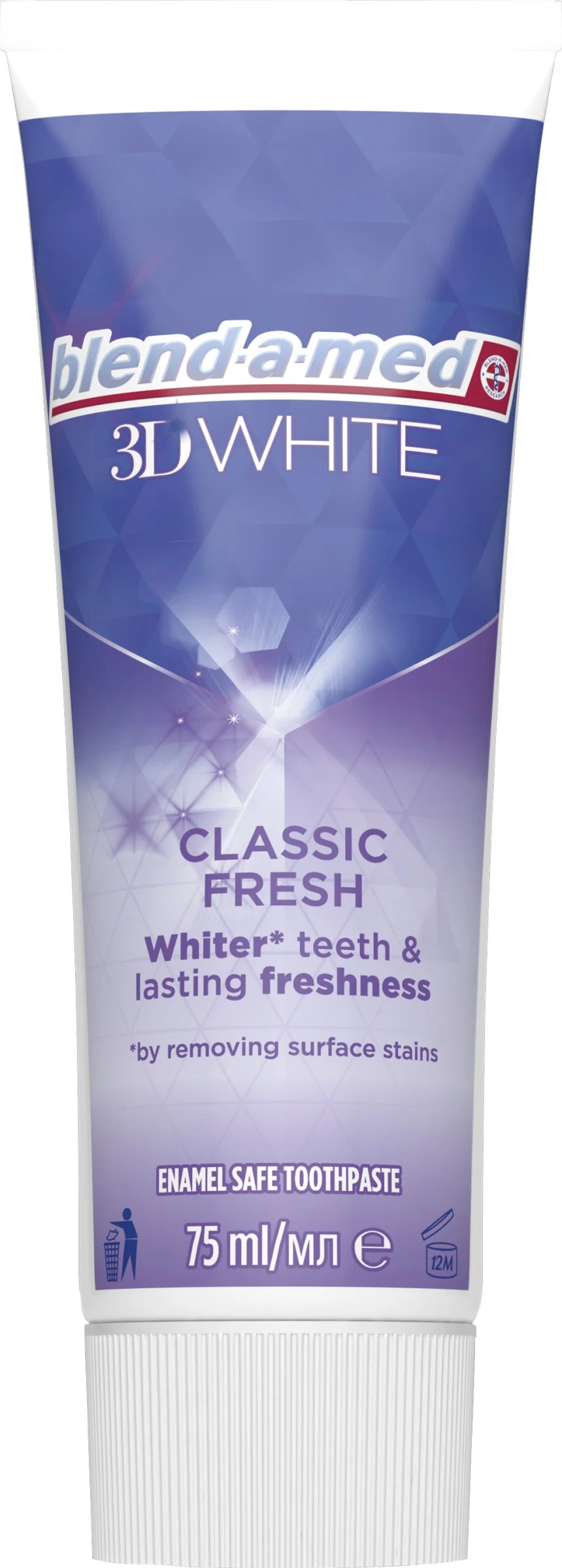 Blend-a-med 3D White Classic Fresh zubná pasta 75 ml 1×75 ml, zubná pasta