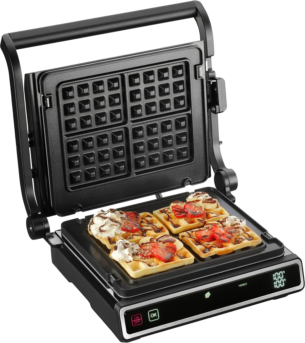 Concept GE3550 Kontaktný gril s teplotnou sondou a vaflovými doskami 1×1kus, kontaktný gril