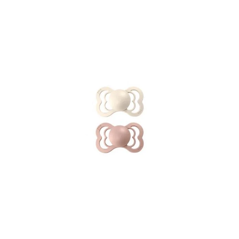 BIBS Supreme cumlíky z prírodného kaučuku 2ks veľkosť 1 - Ivory / Blush