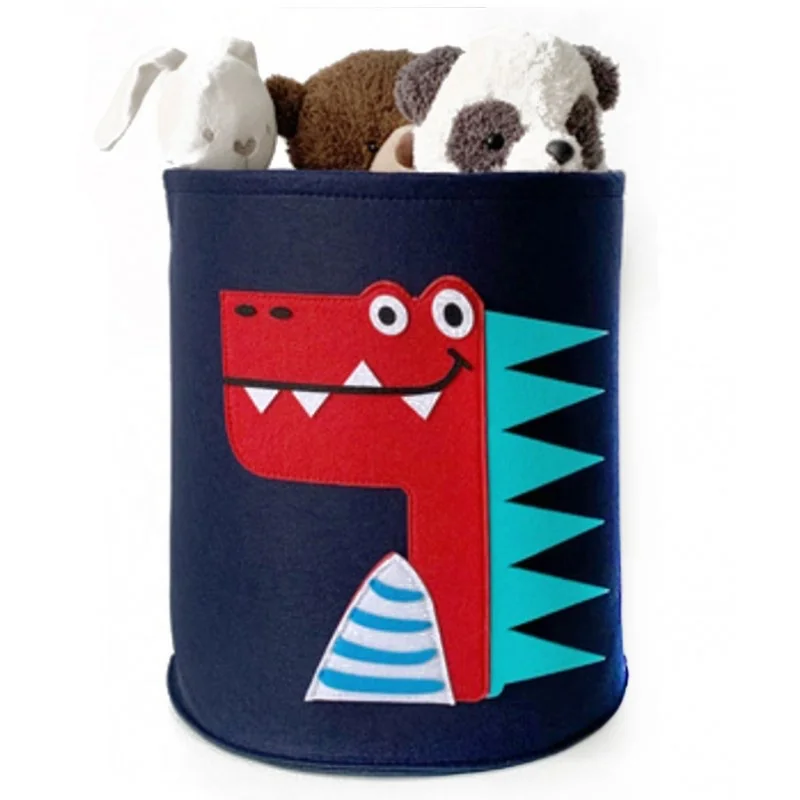 Livefy kôš na hračky / bielizeň Dino 35 x 35 cm, tmavomodrý