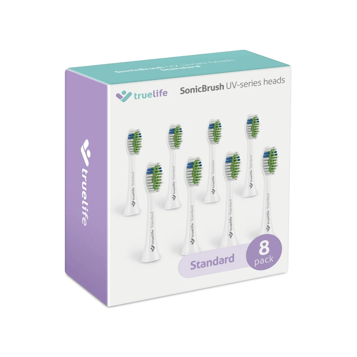 TrueLife SonicBrush UV Heads White Standard 8 Pack 1×8 ks, náhradné hlavice