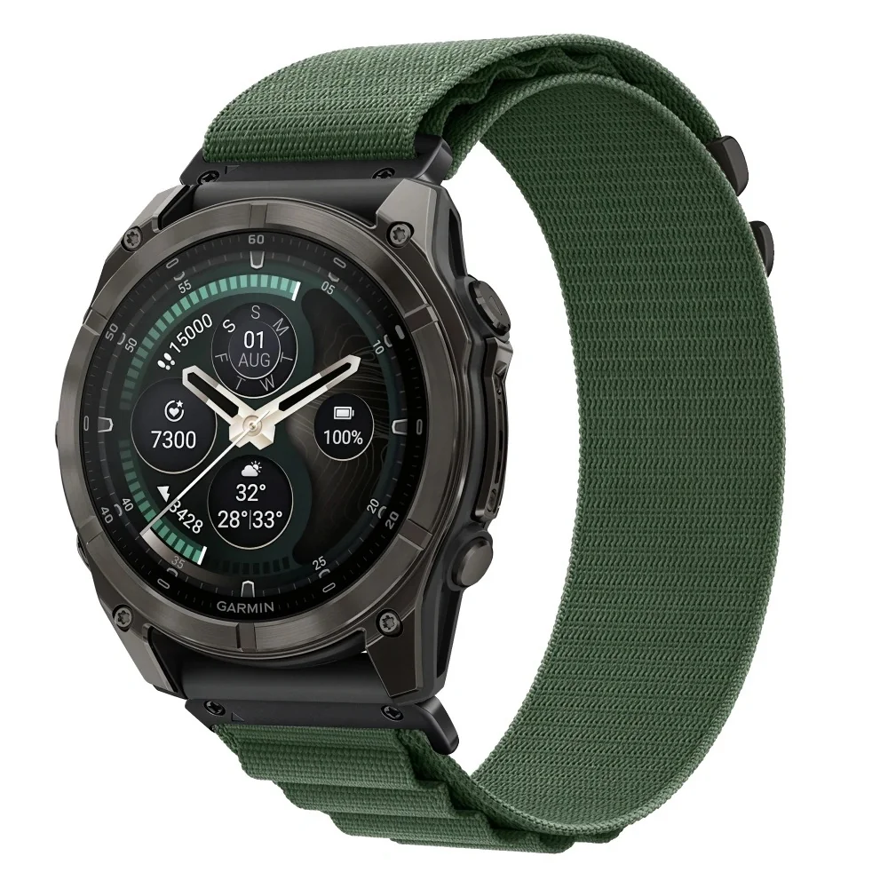 Tech-Protect Nylon Pro remienok Garmin QuickFit 22mm, military green