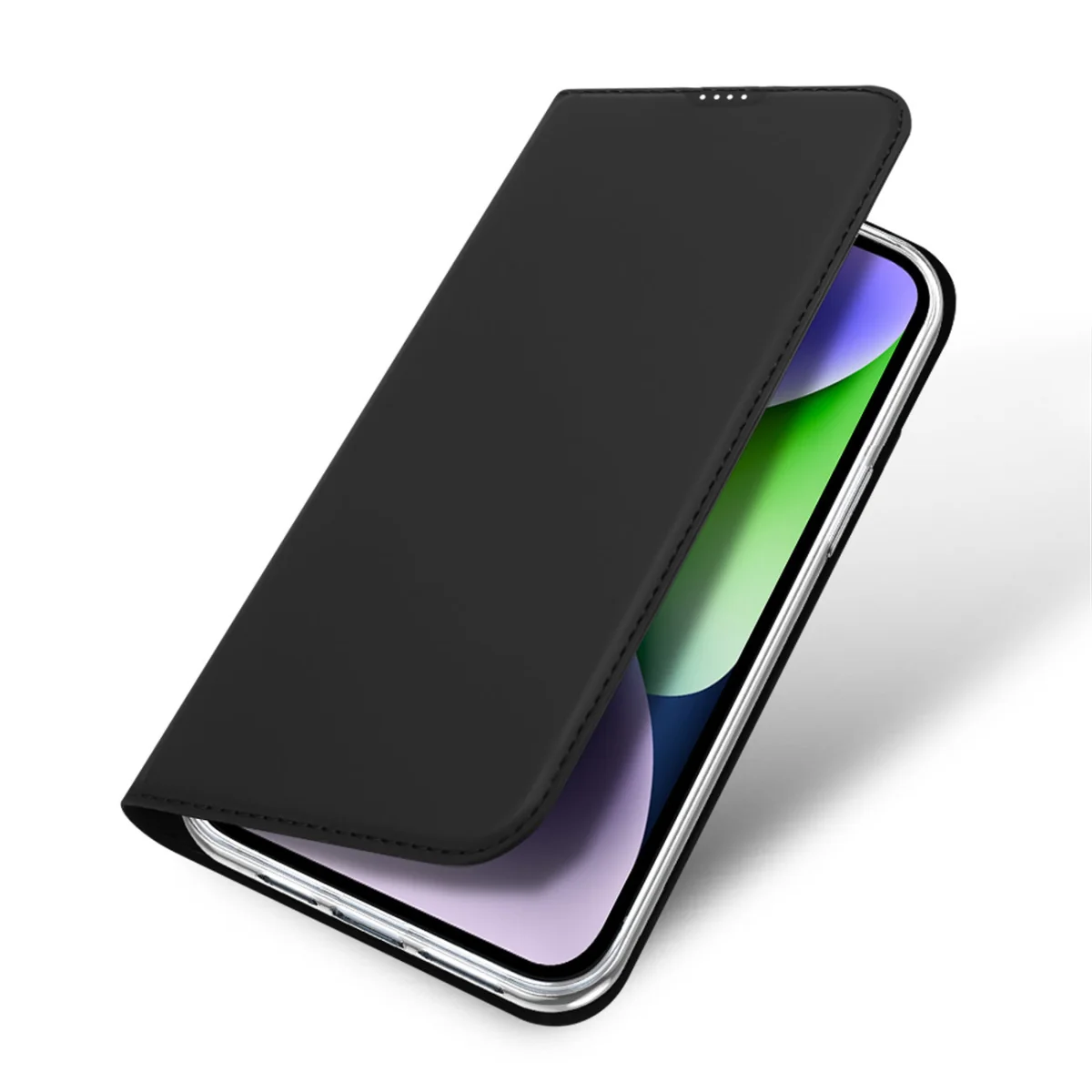 Knižkové puzdro Skin Pro pre iPhone 15 - Čierna Elegantná ochrana s TPU krytom