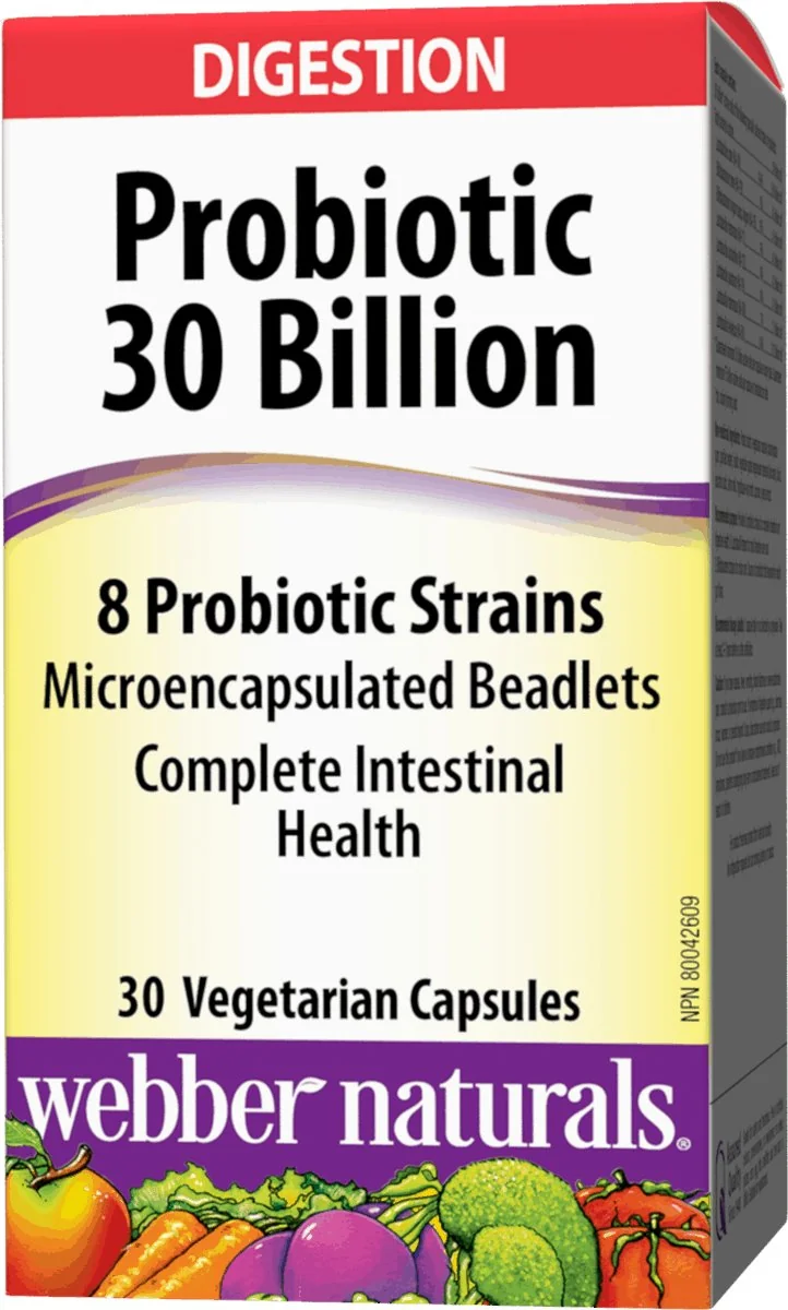 WEBBER NATURALS Probiotiká 30 miliárd, 8 kmeňov 1×30 cps, výživový doplnok