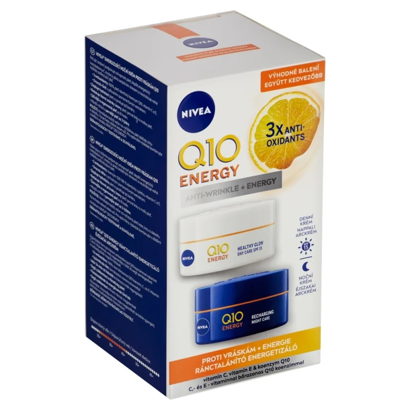 Q10 Energy Energizujúci denný a nočný krém proti vráskam 2 x 50 ml