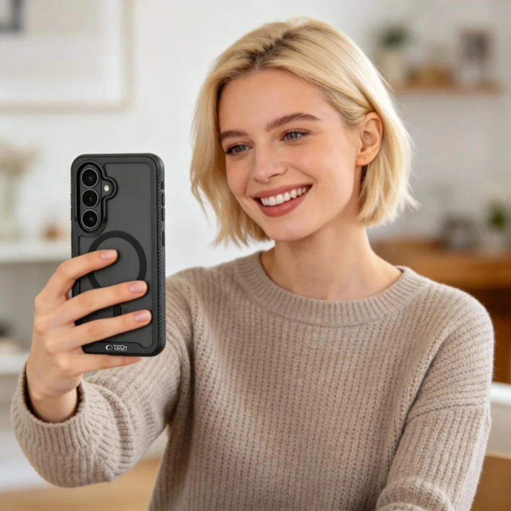 Tech-Protect Defense MagSafe kryt na Samsung Galaxy A57 5G, čierny