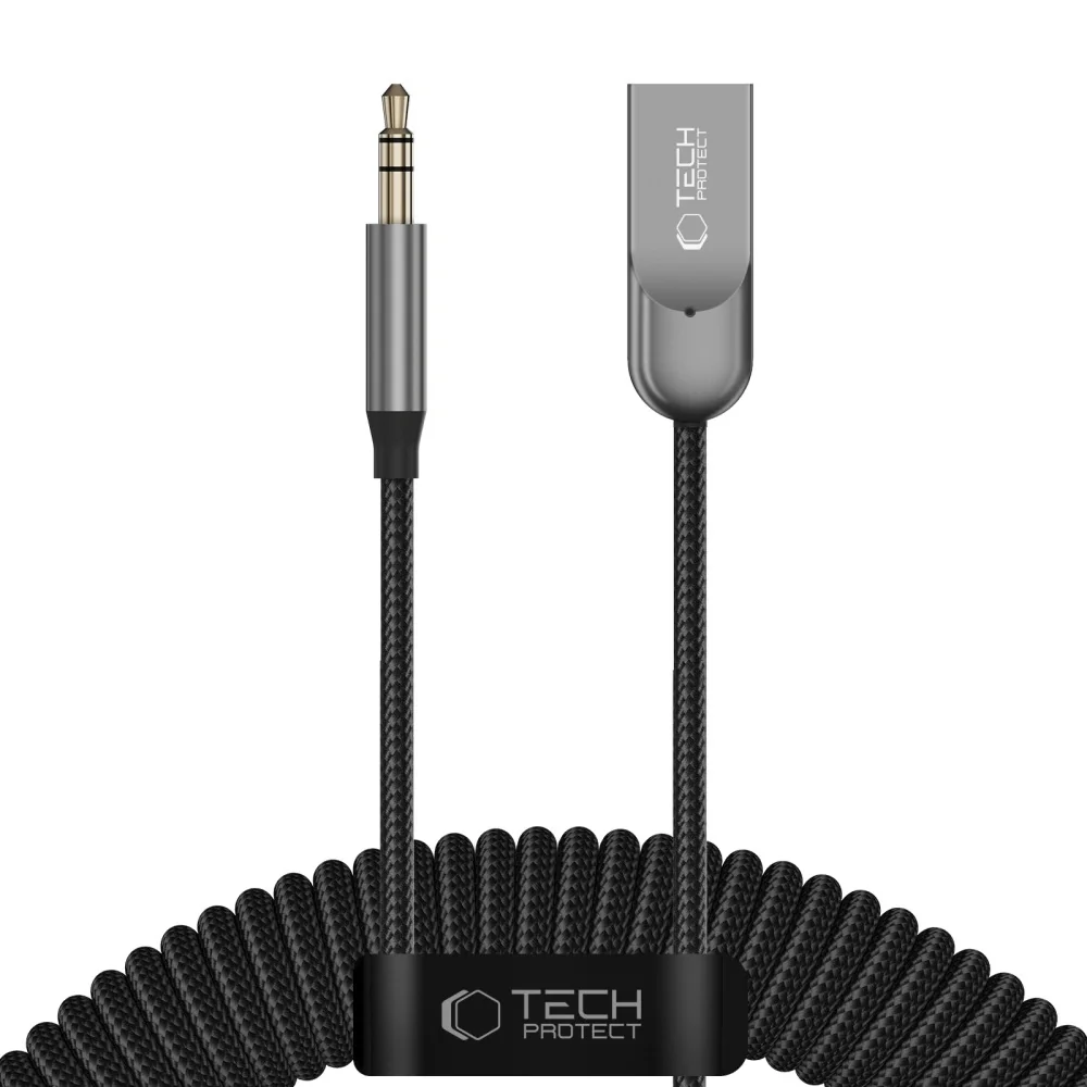 Tech-Protect AU04 Bluetooth audio adaptér, šedý