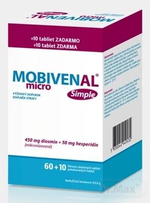 MOBIVENAL micro Simple 1×70 tbl, výživový doplnok