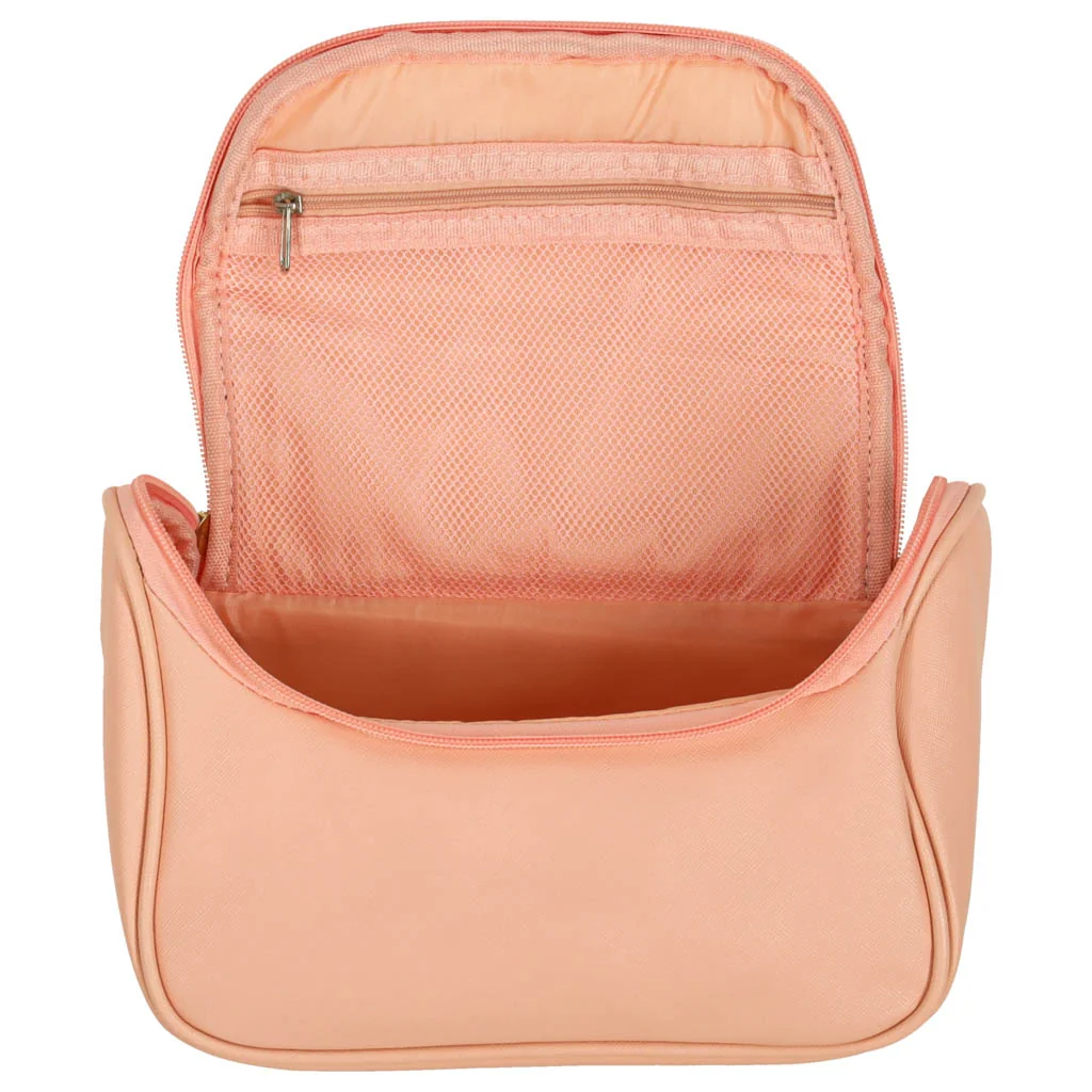 Cestovný kozmetický kufrík Ikonka 23×13×17 cm – ružový organizér