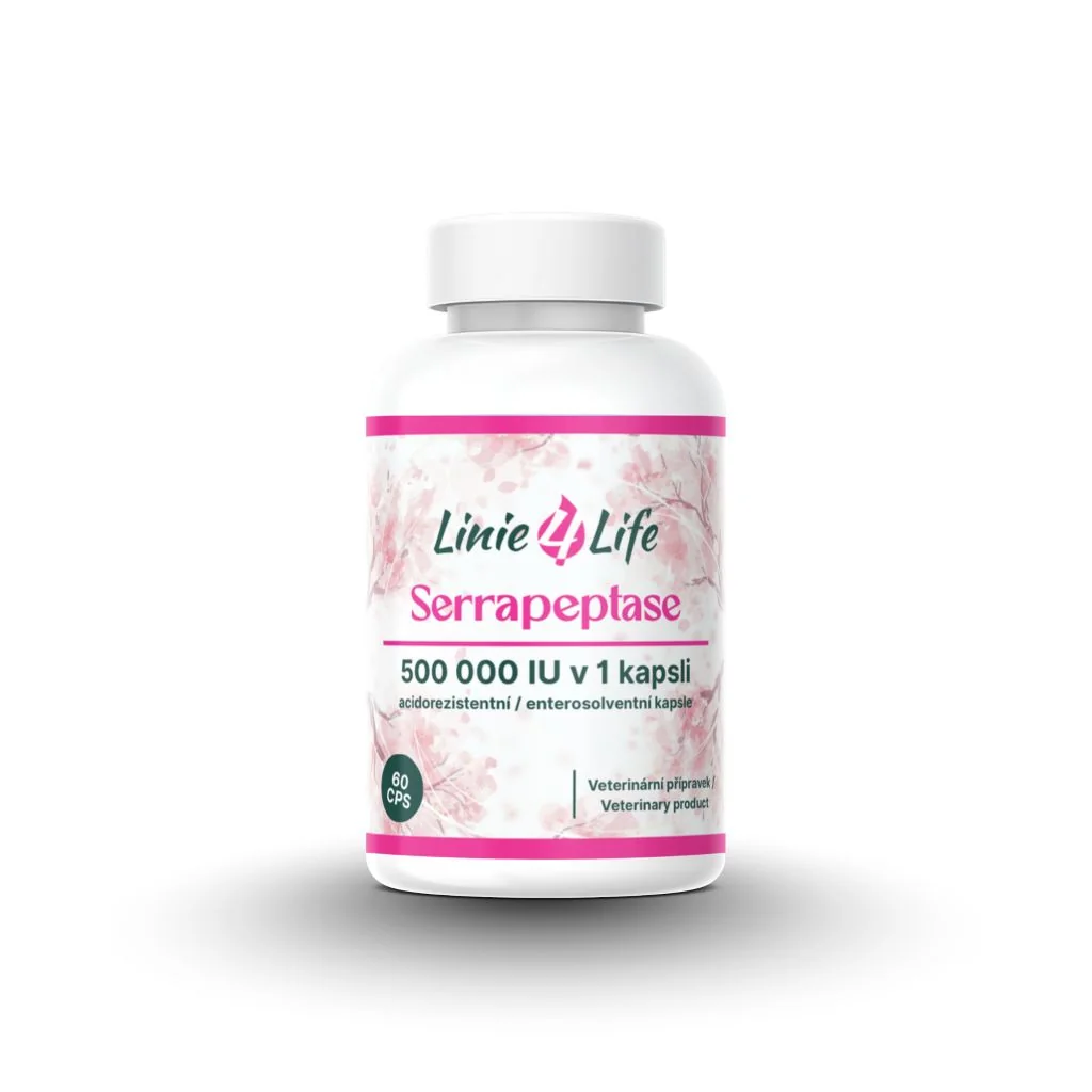 Linie4Life Serrapeptase 500 000 IU 60 kapsúl Proteolytický enzým 60 kapsúl na 60 dní