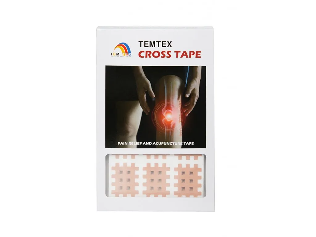 Temtex Cross tape, béžový, mix 1×1 ks, tejpovacia páska