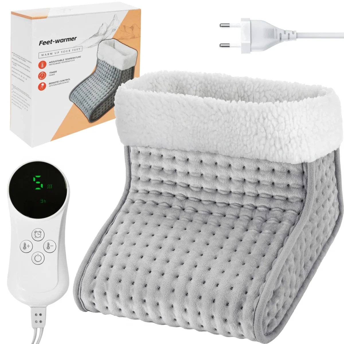 MG Feet Warmer vyhrievacia papuča 100W, sivá