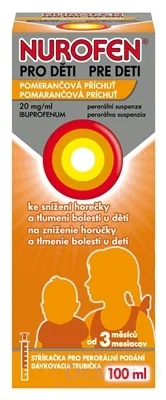 NUROFEN pre deti Pomaranč 1×100 ml, liek