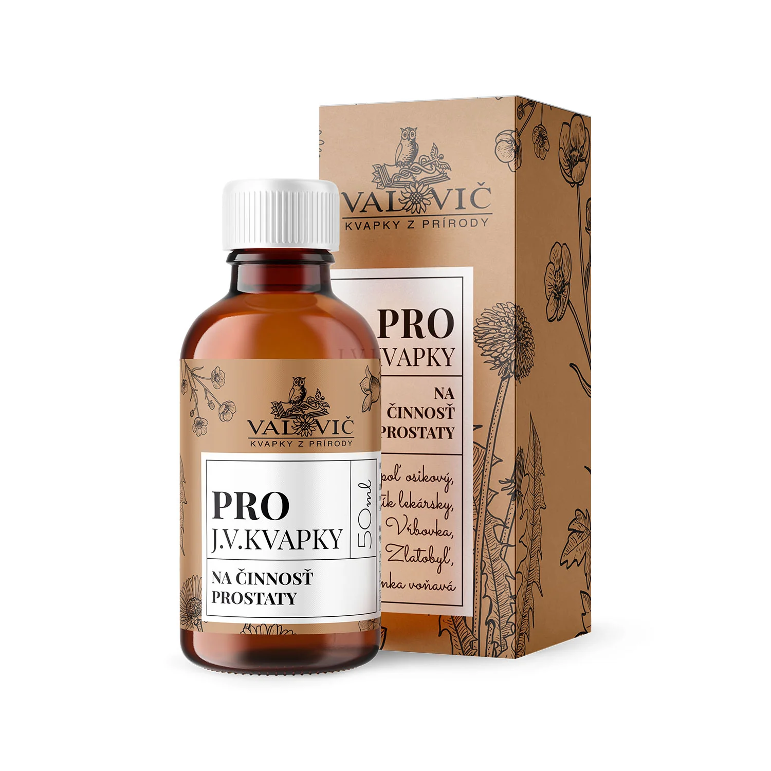 J.V. KVAPKY - PRO 1×50 ml, na činnosť prostaty