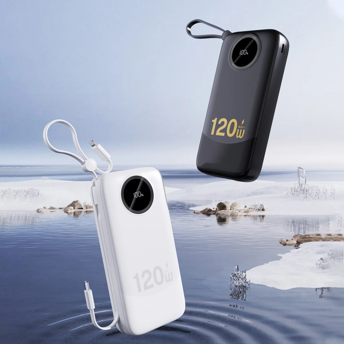 Dudao K13 Pro Power Bank 20000mAh USB / USB-C + kábel Lightning / USB-C 22.5 W, čierny C 22.5 W, čierny