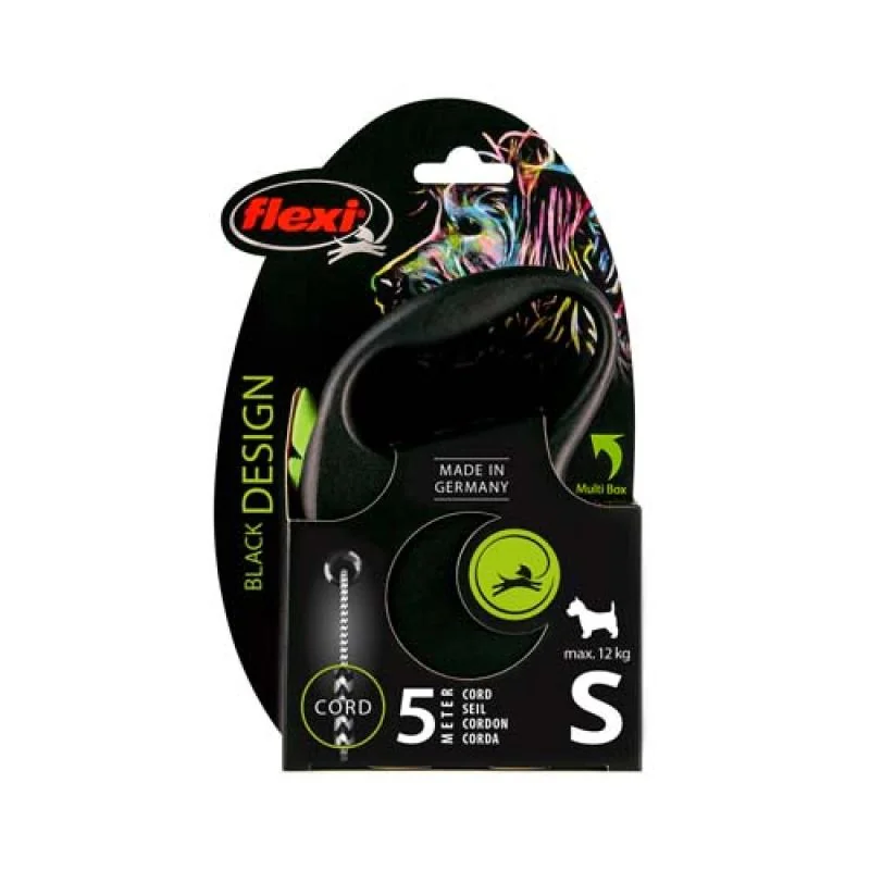 flexi Black Design S lanko 5m zelená do 12kg 