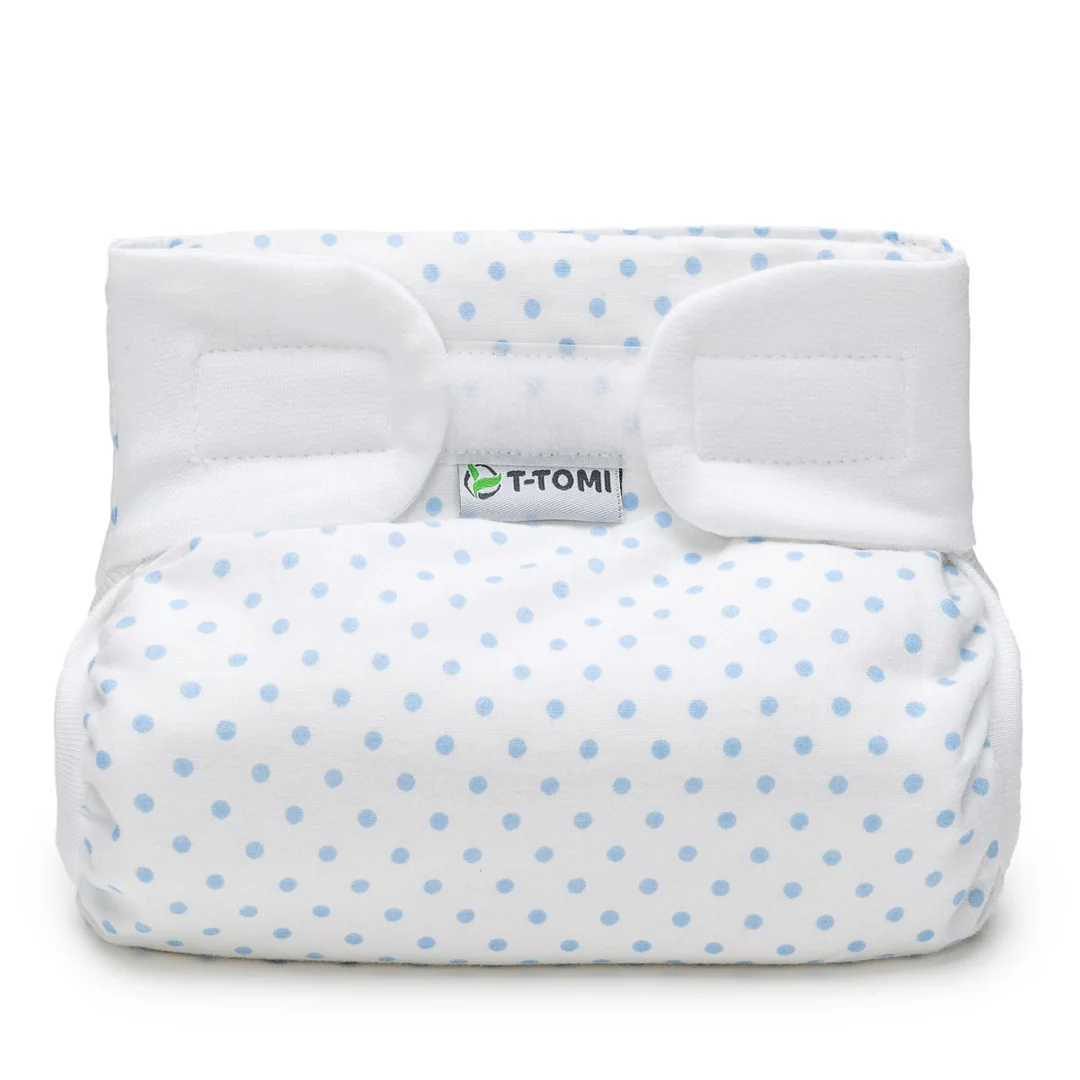 Ortopedické abdukčné nohavičky T-TOMI - suchý zips Modré bodky (5-9 kg)