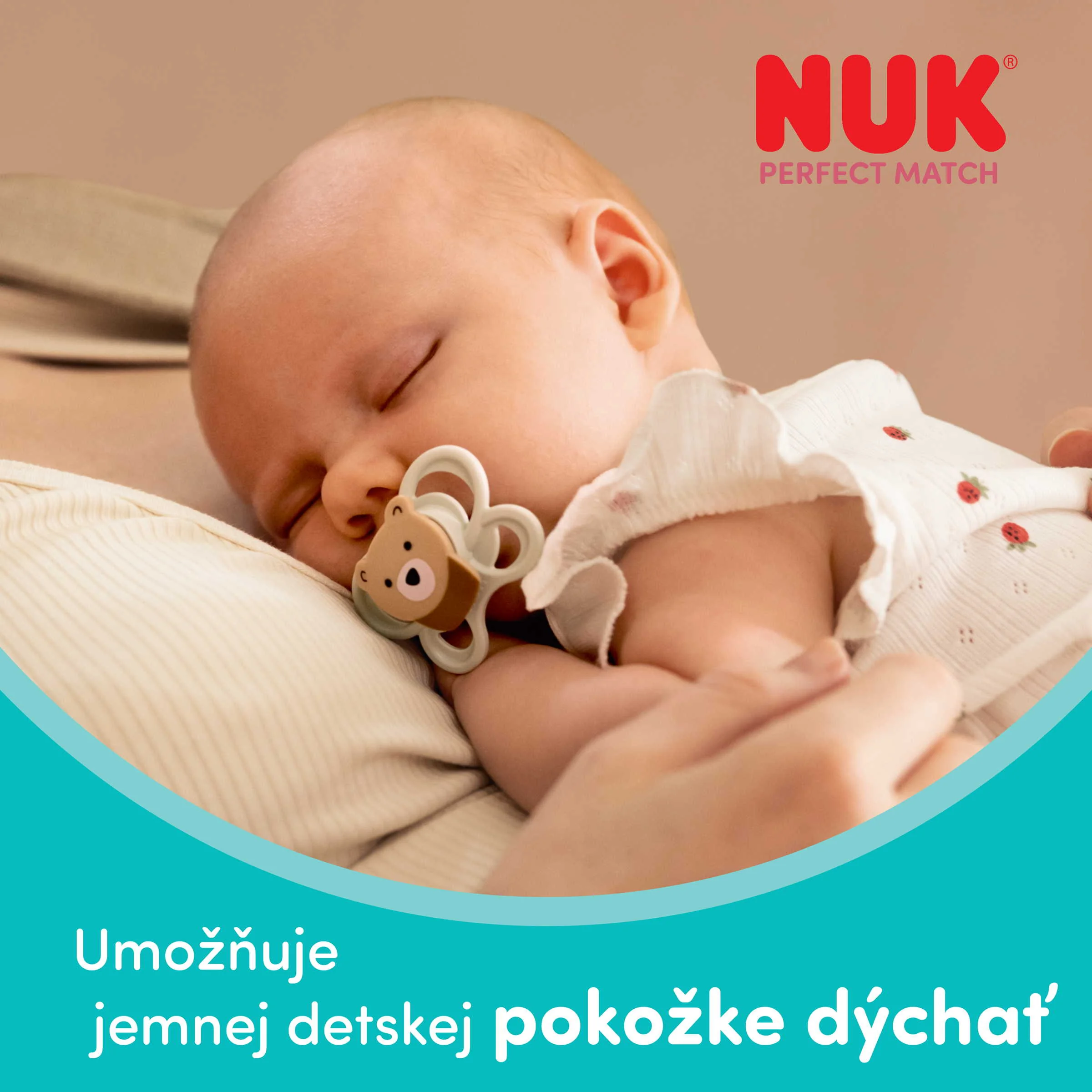 NUK cumlík Perfect Match AIR FOX/BEAR 0-2m 2 ks