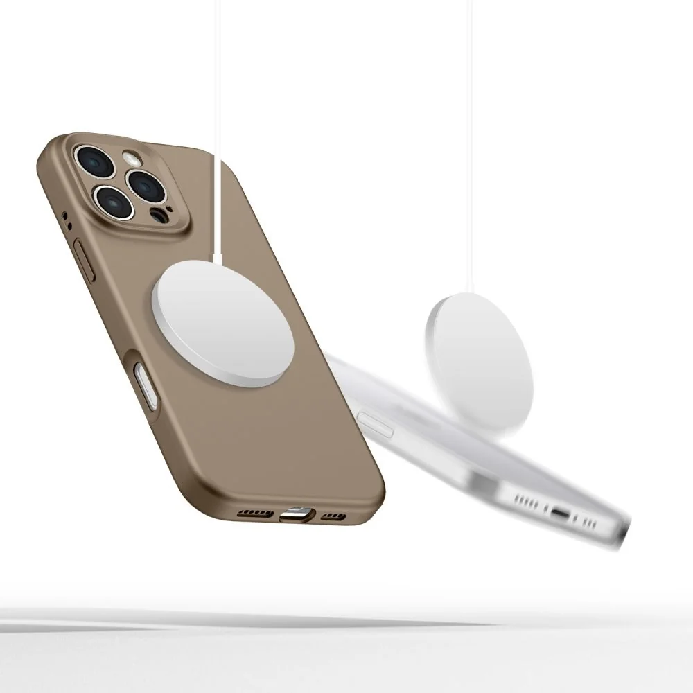 Tech-Protect Liquid Silicone MagSafe kryt na iPhone 16 Pro, hnedý