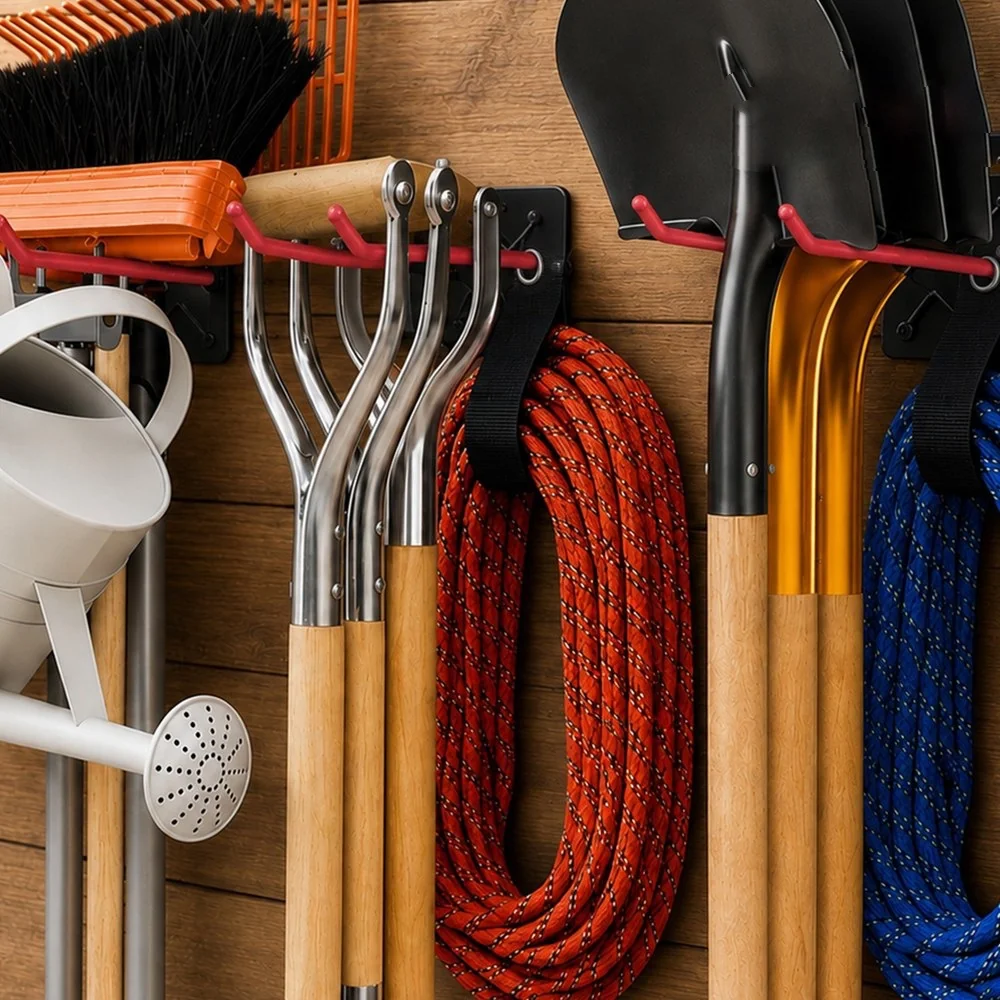 MG Garden Hook držiak na záhradné náradie 2ks, čierny / červený