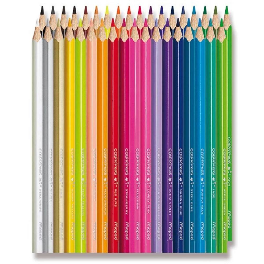 Trojhranné pastelky Color Peps 36 ks Súprava 36 farieb