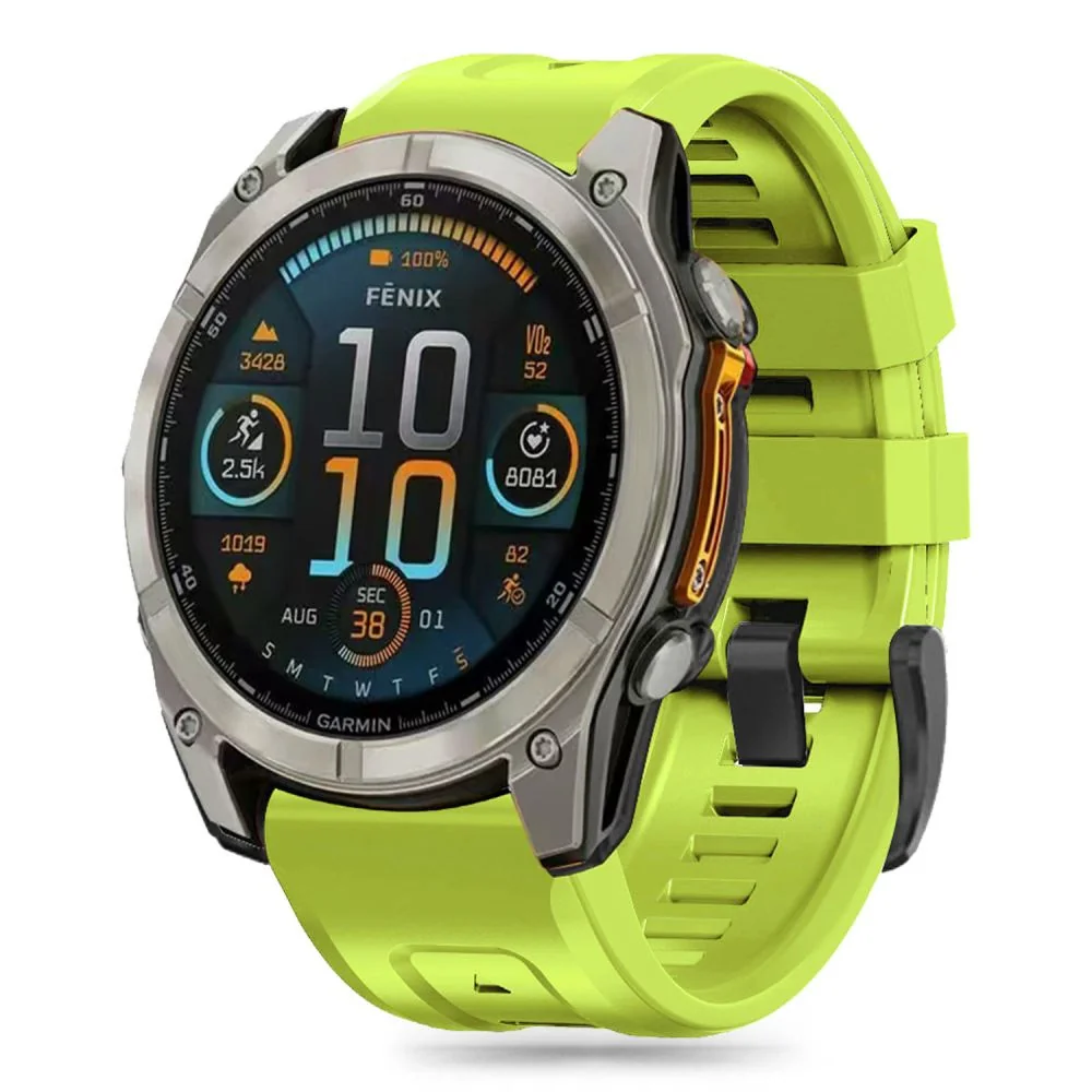 Tech-Protect Silicone remienok na Garmin Fenix 5 / 6 / 6 Pro / 7 / 8 47mm / E / 8 47mm, lime 7mm / E / 8 47mm, lime