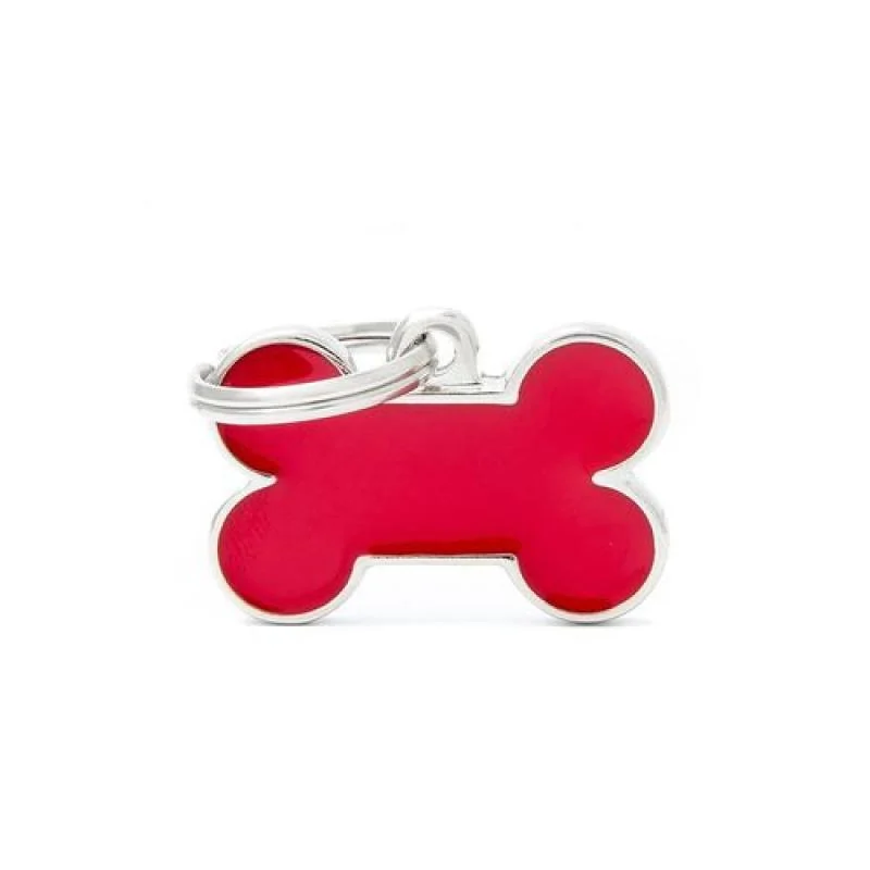 MF SMALL BONE RED 1,9x3 cm gravírovateľný prívesok